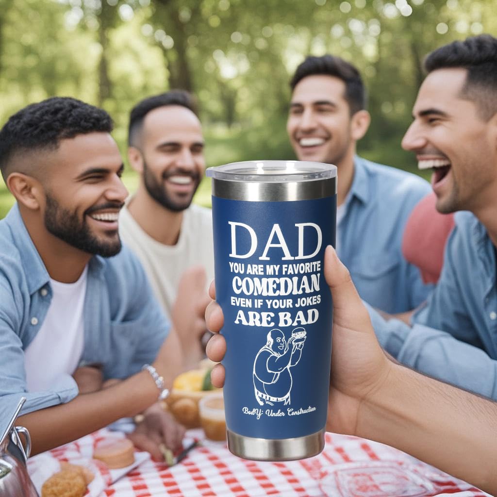 Carselage Stainless Steel Tumbler 20Oz Navy Blue Fathers Day Gift Dad