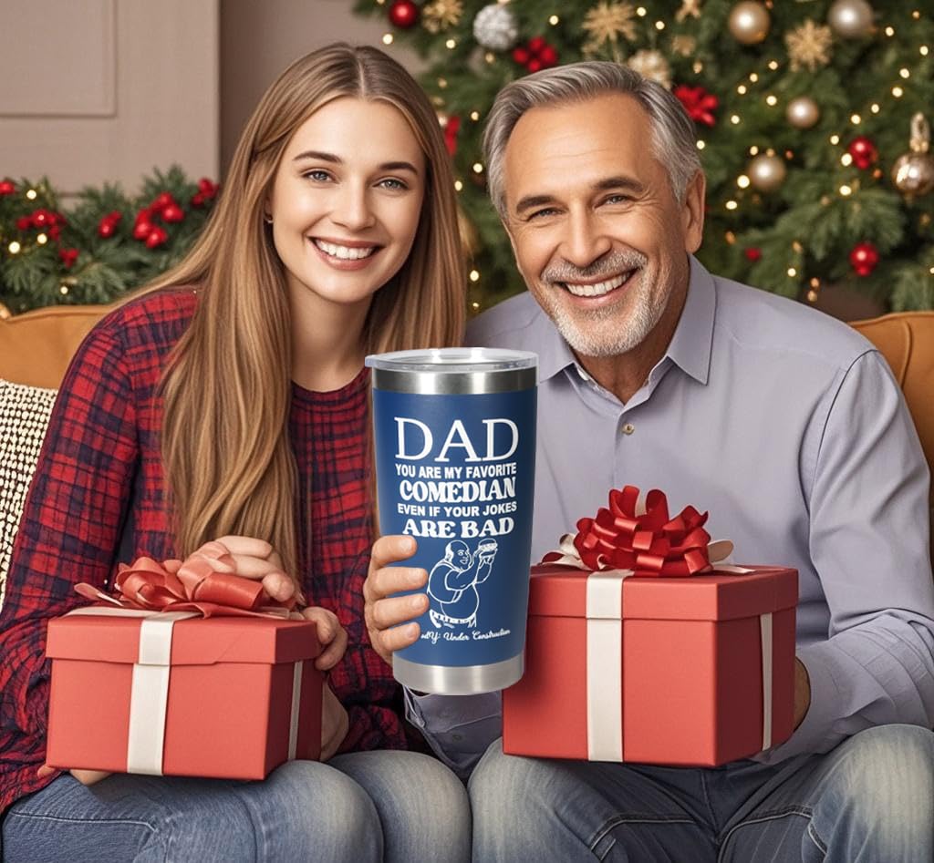 Carselage Stainless Steel Tumbler 20Oz Navy Blue Fathers Day Gift Dad