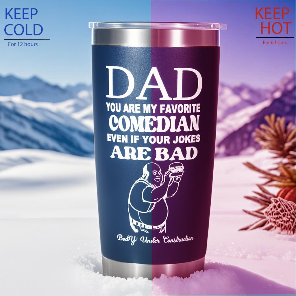 Carselage Stainless Steel Tumbler 20Oz Navy Blue Fathers Day Gift Dad