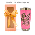 Best Mom Ever 20oz Tumbler Gift Set for Mother's Day & Birthday
