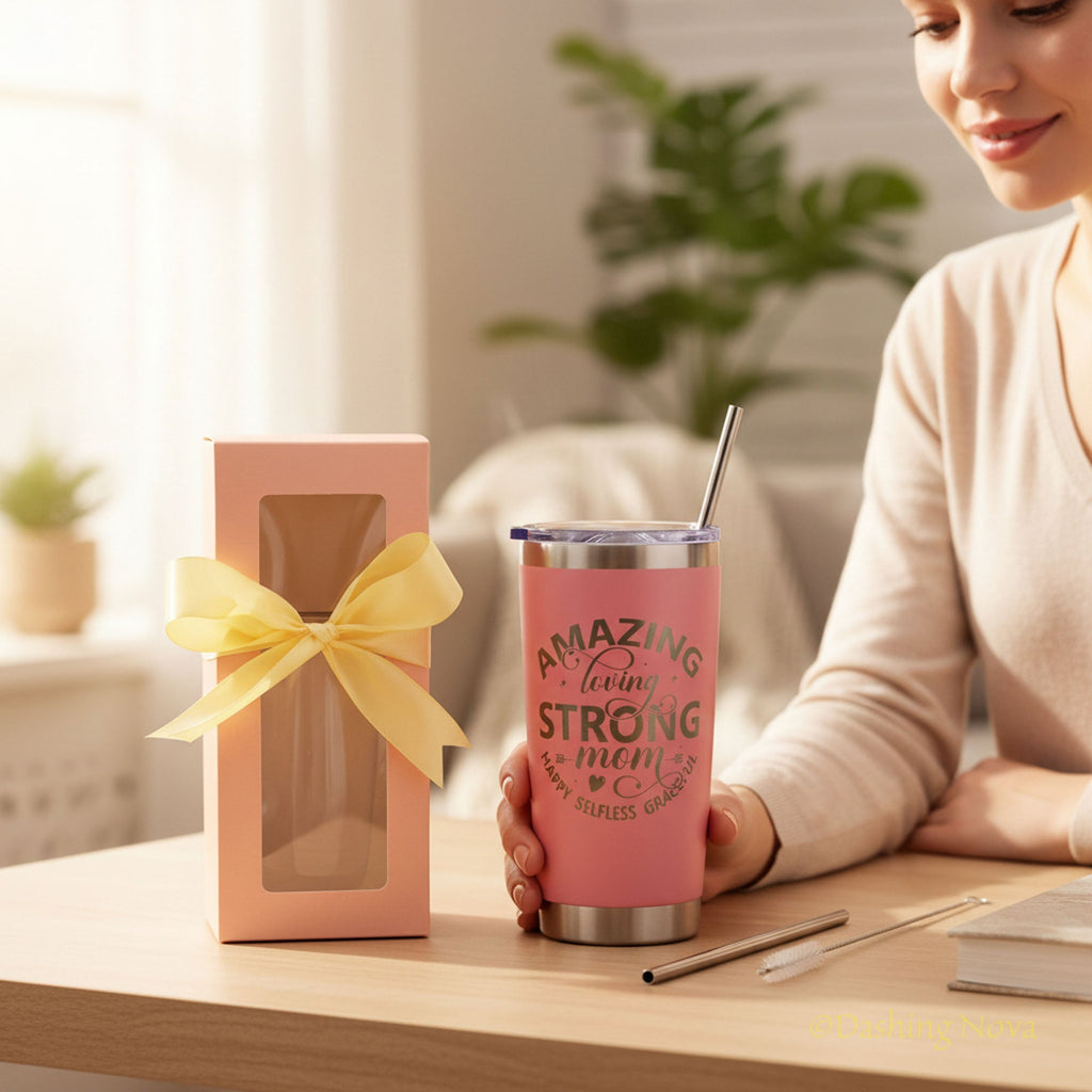 Best Mom Ever 20oz Tumbler Gift Set for Mother's Day & Birthday
